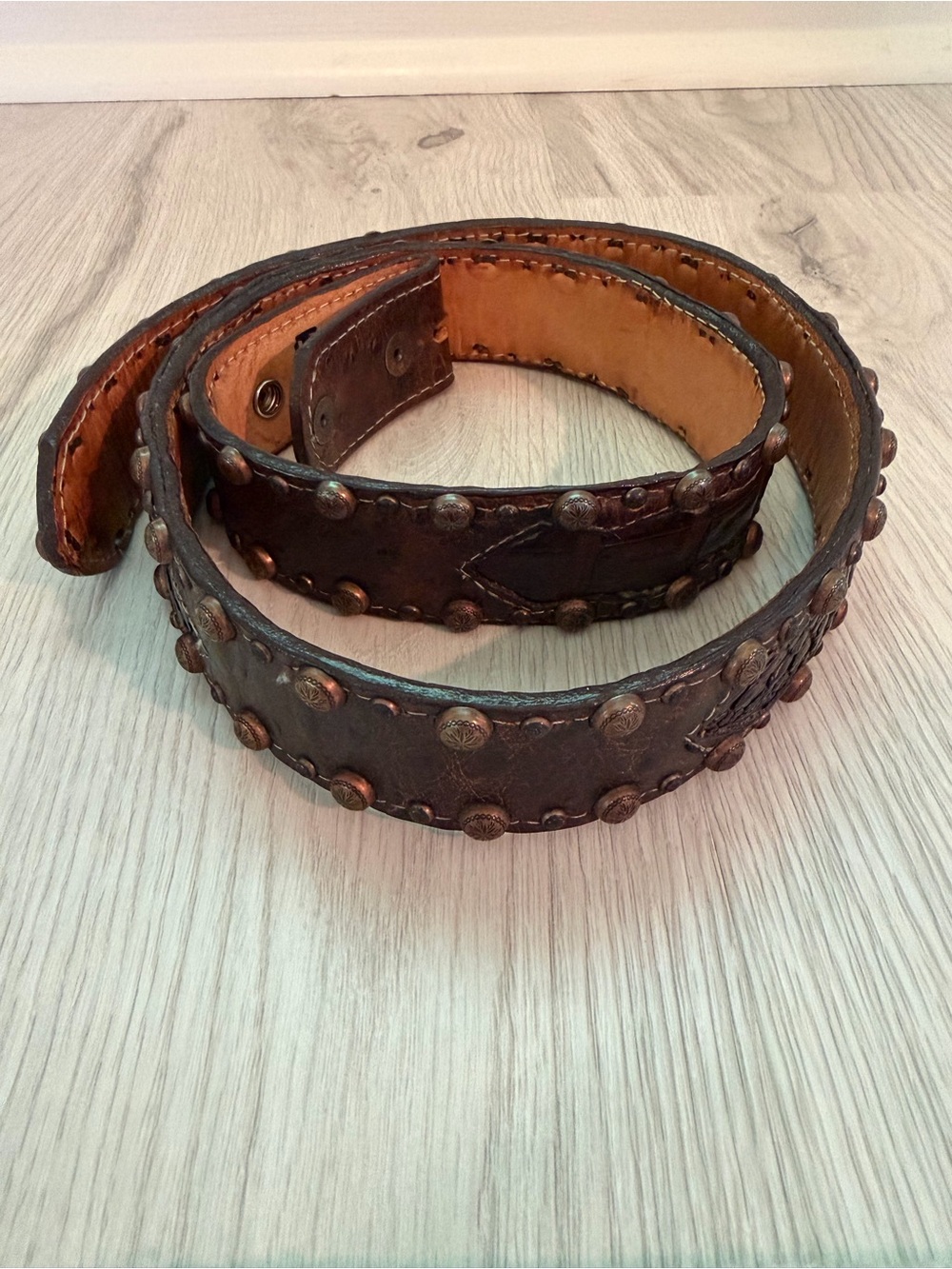 Double J Saddlery Vintage Belt Alligator & Ostrich Size 38